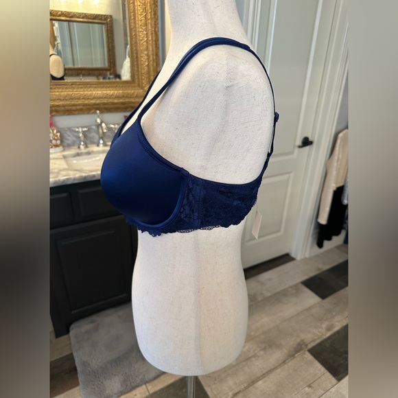 Talbots NWT Gorgeous Vivid Dark Blue with Pretty Lace Sexy and Comfortable - Picture 8 of 13